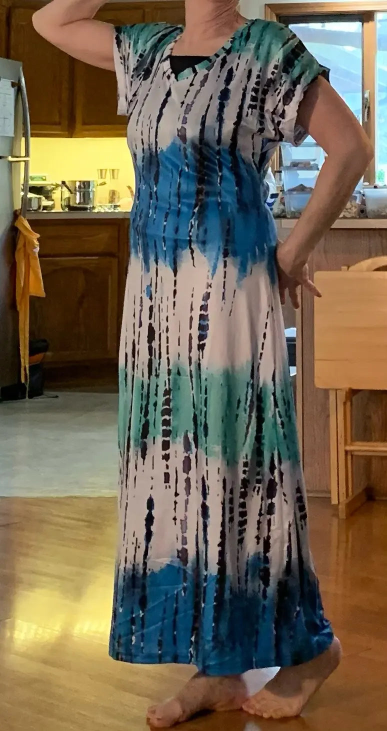 Elegant Womens Dresses Summer V-Neck Women's Clothing Vintage Woman Long Dress Fashions Evening Dress Loose Oversize Pullover