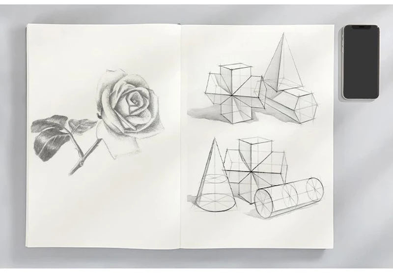 Super Thick Notebook (760pages) A5 Creativity Stationery Blank Notepads Pu cover School Office Supplies (Sketching and Graffiti)