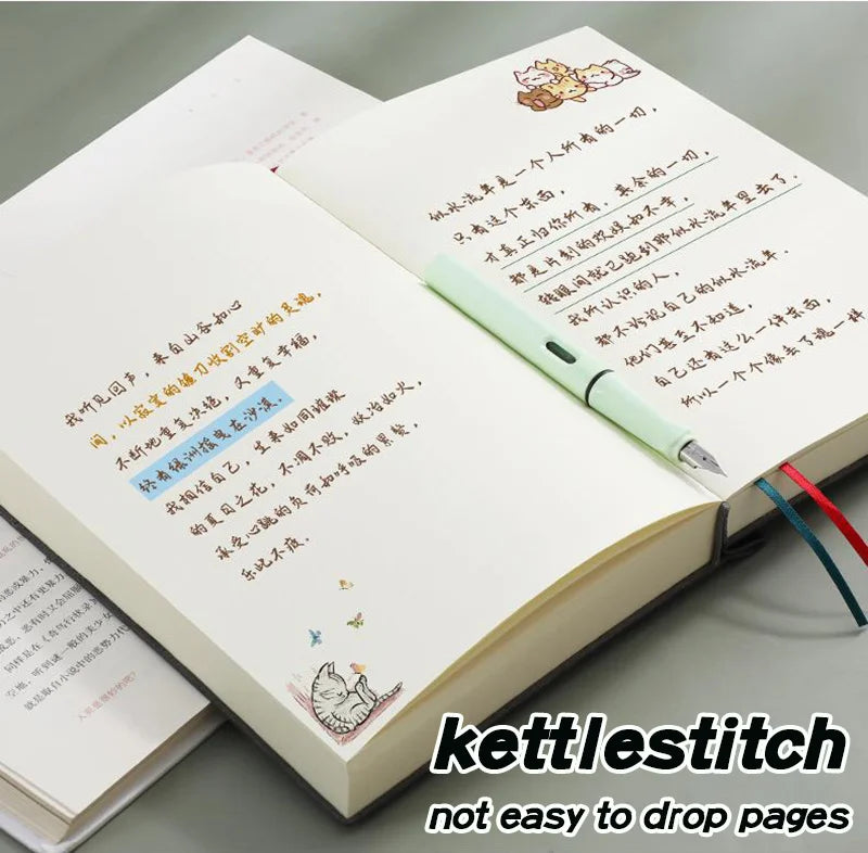 Super Thick Notebook (760pages) A5 Creativity Stationery Blank Notepads Pu cover School Office Supplies (Sketching and Graffiti)