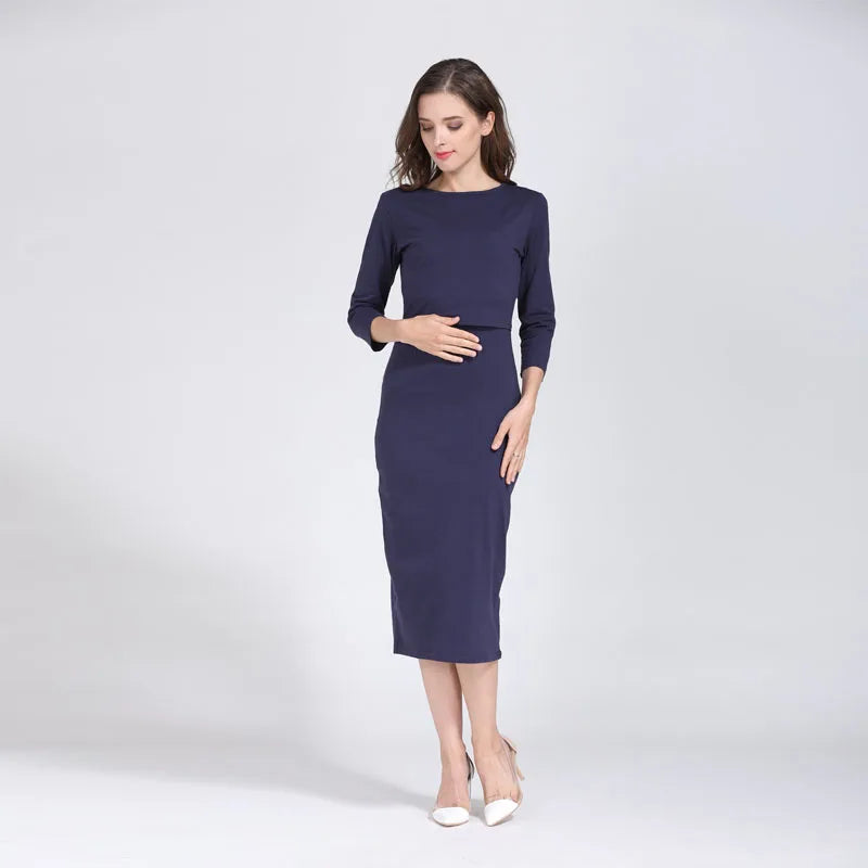 New Spring Striped Maternity Breastfeeding Dresses Pregnancy Clothes Women Pregnant Nursing Lactation Dress Drop Shipping