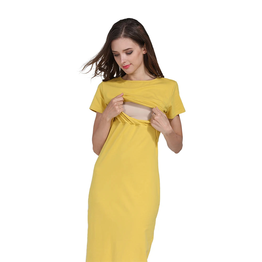 New Spring Striped Maternity Breastfeeding Dresses Pregnancy Clothes Women Pregnant Nursing Lactation Dress Drop Shipping