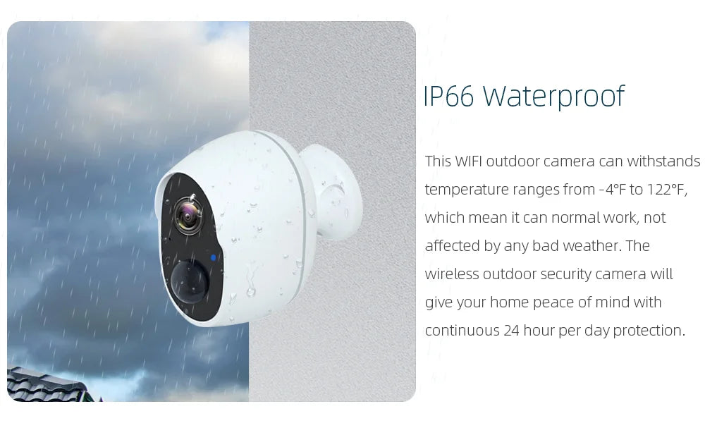 Tuya Smart 9000mAh Rechargeable Battery 3.5W Solar IP65 Outdoor Wireless WIFI 3MP Surveillance Siren CCTV Camera Alexa Google