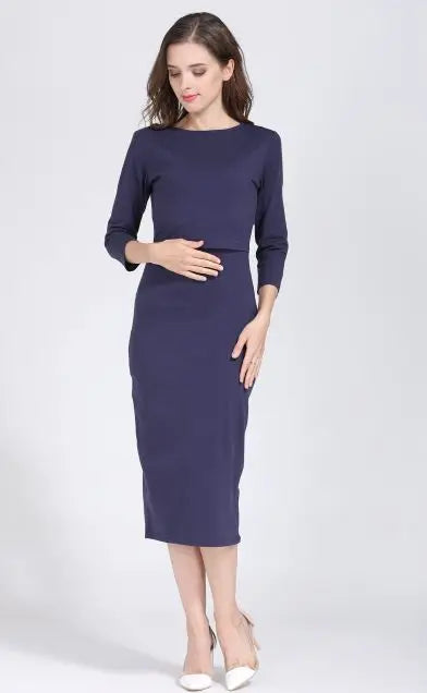 New Spring Striped Maternity Breastfeeding Dresses Pregnancy Clothes Women Pregnant Nursing Lactation Dress Drop Shipping