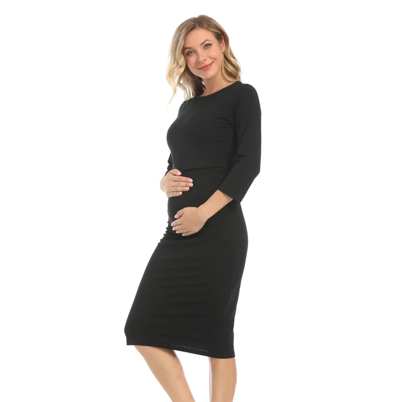 New Striped Maternity Clothes Maternity Dresses Pregnancy Clothes For Pregnant Women Nursing Breastfeeding Dresses Free Shipping