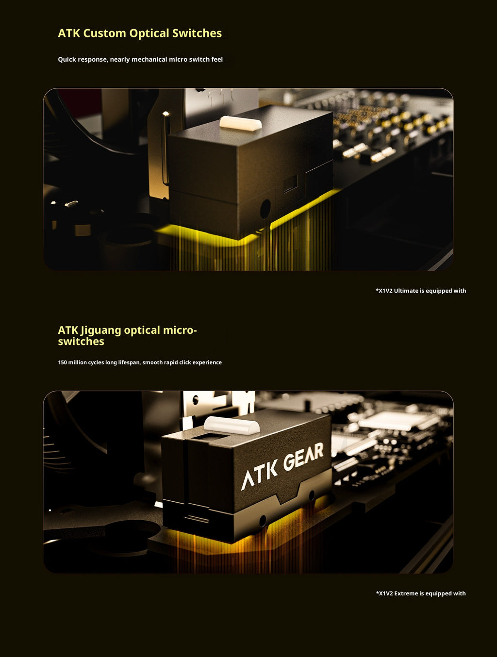 ATK x1v2 Wireless Dual 8K Dual Mode Mouse PAW3395/3950 Ultra  Gaming Mouse ULTRA MAX Ergonomics Accessory Long Batter Life Gamer