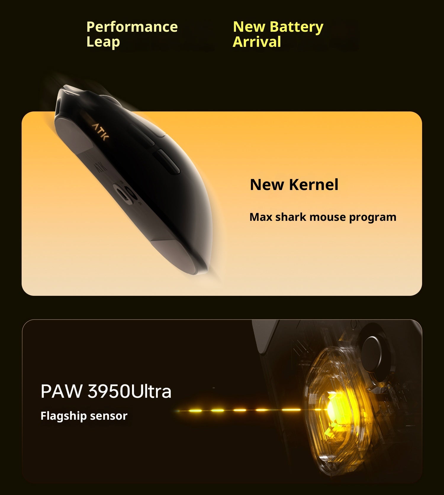 ATK x1v2 Wireless Dual 8K Dual Mode Mouse PAW3395/3950 Ultra  Gaming Mouse ULTRA MAX Ergonomics Accessory Long Batter Life Gamer