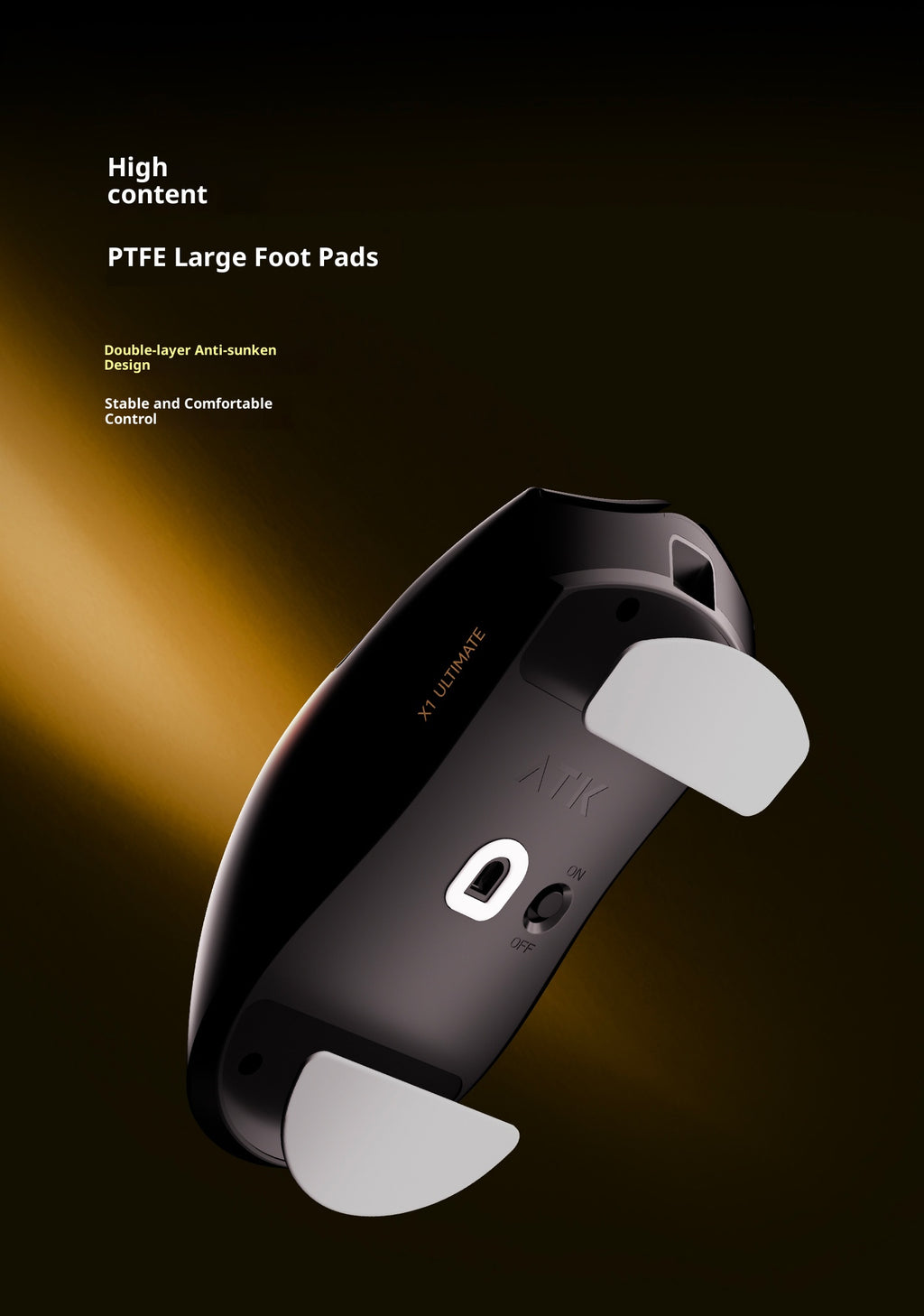 ATK x1v2 Wireless Dual 8K Dual Mode Mouse PAW3395/3950 Ultra  Gaming Mouse ULTRA MAX Ergonomics Accessory Long Batter Life Gamer