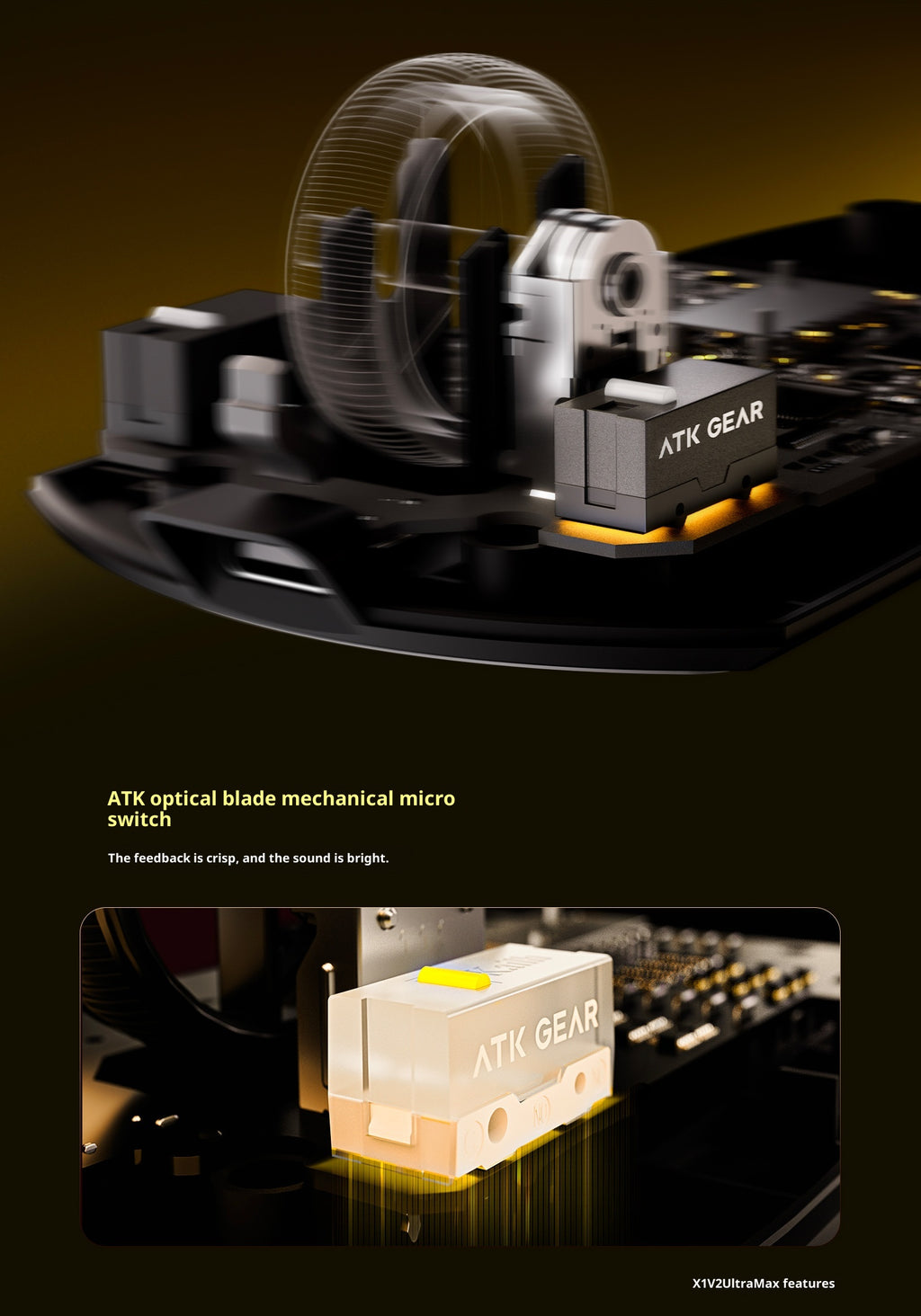 ATK x1v2 Wireless Dual 8K Dual Mode Mouse PAW3395/3950 Ultra  Gaming Mouse ULTRA MAX Ergonomics Accessory Long Batter Life Gamer