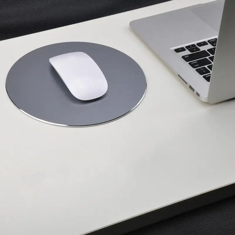 1pcs Round Gaming Mouse Pad Aluminum Alloy Metal Mouse Pad Suitable Home Office Computer Mouse Accessories
