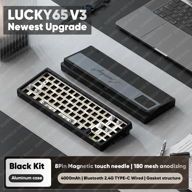 Weikav Lucky65 V3 Lucky65 V2 NUT65 Wireless Aluminum Mechanical Keyboard Kit 60% Bluetooth 2.4G Wired RGB Hotswap Gamer Keyboard