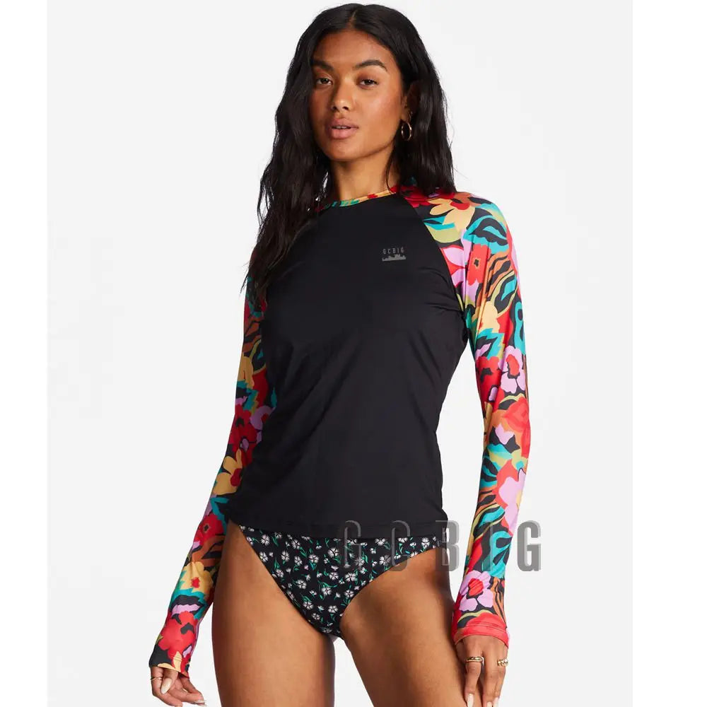 Women Surf T-Shirt Gym Clothes Swimwear Long Sleeve Swim Floatsuit Tops Uv Swimming Tight Rash Guard Surfing Suit Camiseta Surf