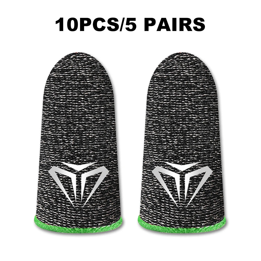 10PCS Mobile Phone Gaming Fingertip Sleeves Sweat-Proof Finger Cover Game Non-slip Touch Screen Thumb Fingertip Sleeves