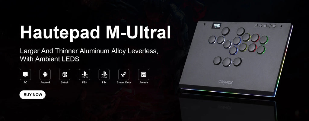 Haute42 M-Ultra Gen 2 Aluminium Alloy Leverless Hitbox Controller  For PC/ Ps4 / ps5/Steam Stickless Arcade Stick Controller