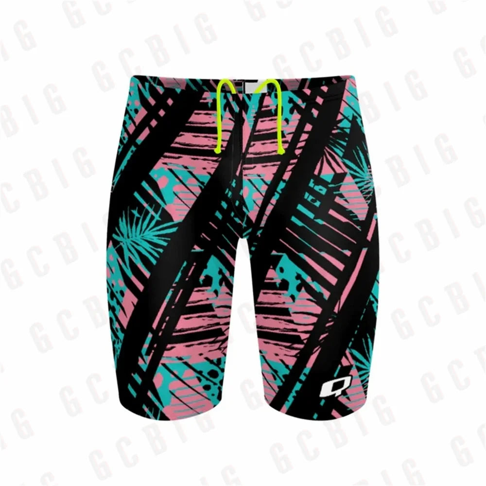 Mens Summer Trunks Swimwear Training Swim Shorts Trunks Swimsuits Boy Jammers Sports Surf Shorts Beach Volleyball Swimming Pants