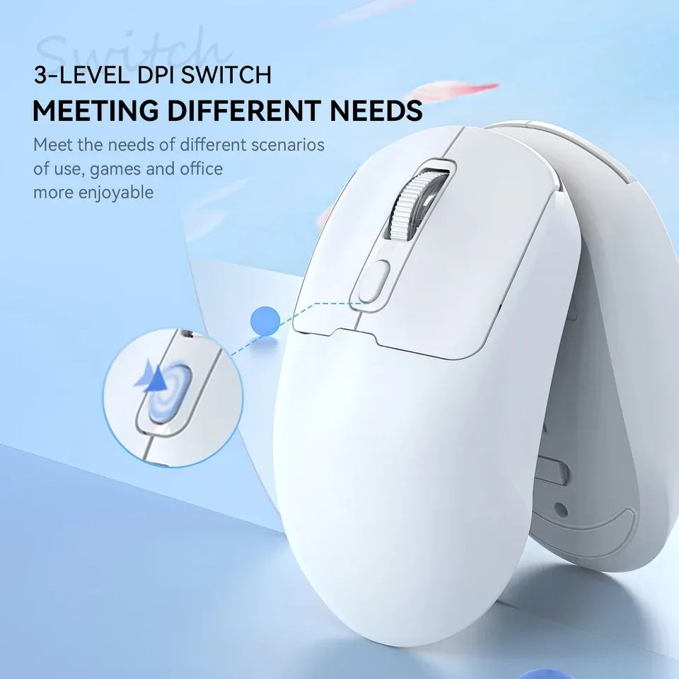 Dual Mode Bluetooth 5.4 Mouse 2.4G Wireless Mouse Rechargeable Slient Mouse Gaming Mouse Ergonomic Mice for PC Laptop Macbook