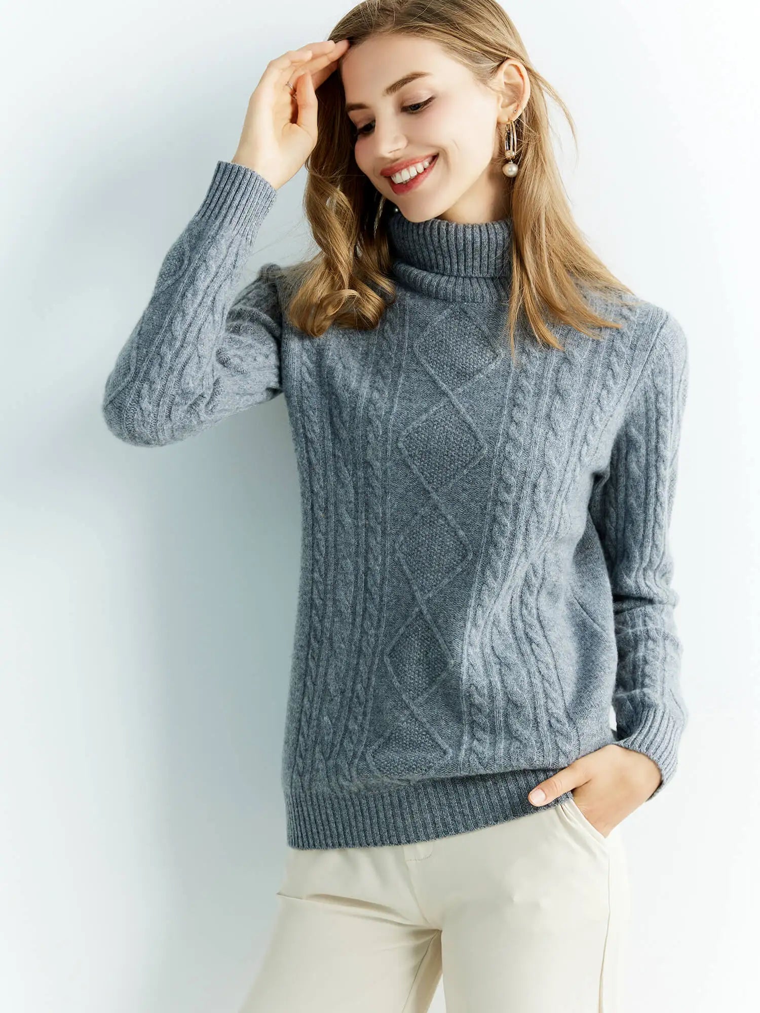 Cashmere Sweater Women Knitted Sweaters 100% Merino Wool Turtleneck Long-Sleeve Knit Pullover 2022 Winter Autumn Jumper Clothing