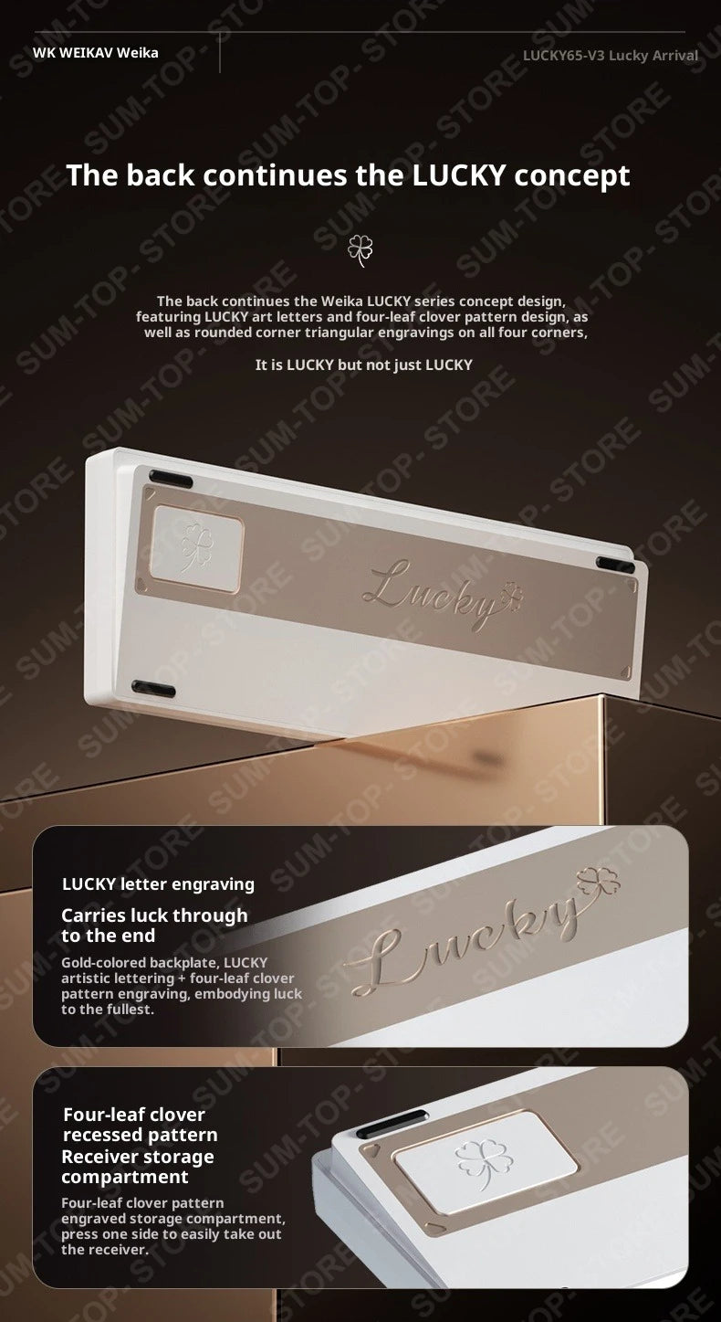 Weikav Lucky65 V3 Lucky65 V2 NUT65 Wireless Aluminum Mechanical Keyboard Kit 60% Bluetooth 2.4G Wired RGB Hotswap Gamer Keyboard