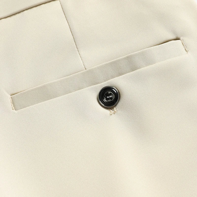 29-42 Men's Summer Pants Thin Straight Stretch Casual Pants with No Trace No Ironing Fabric Silky and Cool Feeling