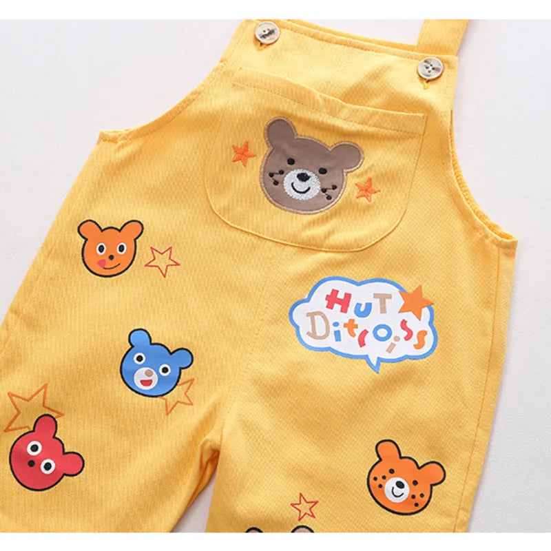 New Spring Autumn Baby Boys Clothes Suit Children Girls T-Shirt Overalls 2Pcs/Set Toddler Casual Cotton Costume Kids Tracksuits