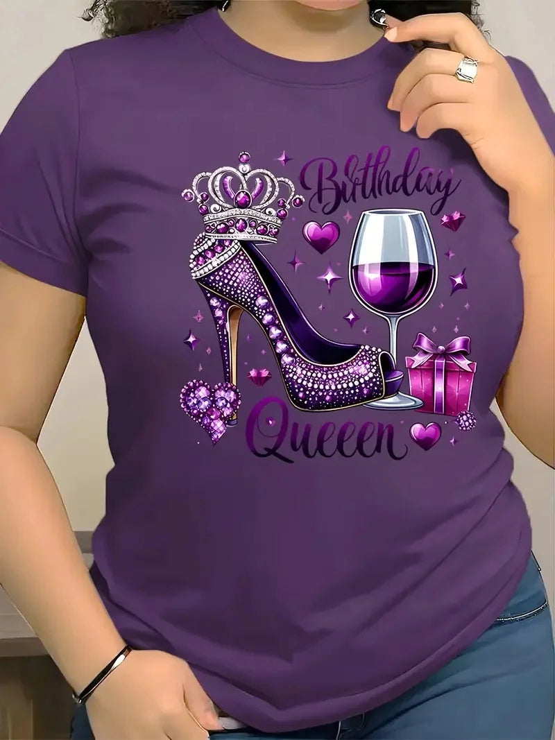 Women's 3D Graphic Print T-Shirt Casual Short Sleeve Crew Neck Top, Ideal for Birthday or Friend Gift for Outdoor Daily Sports