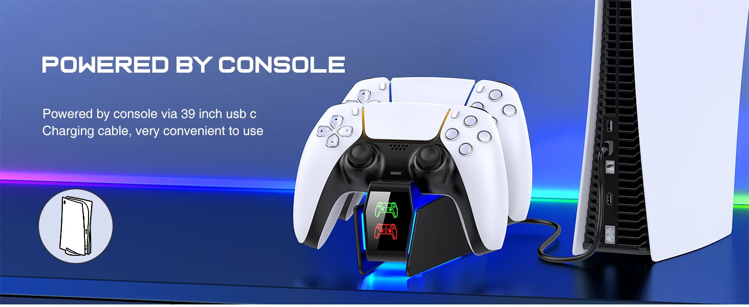 Controller Charging Station For PlayStation 5 Dual Fast Charger LED Indicator Charging Stand Docking Station ps5 accessories