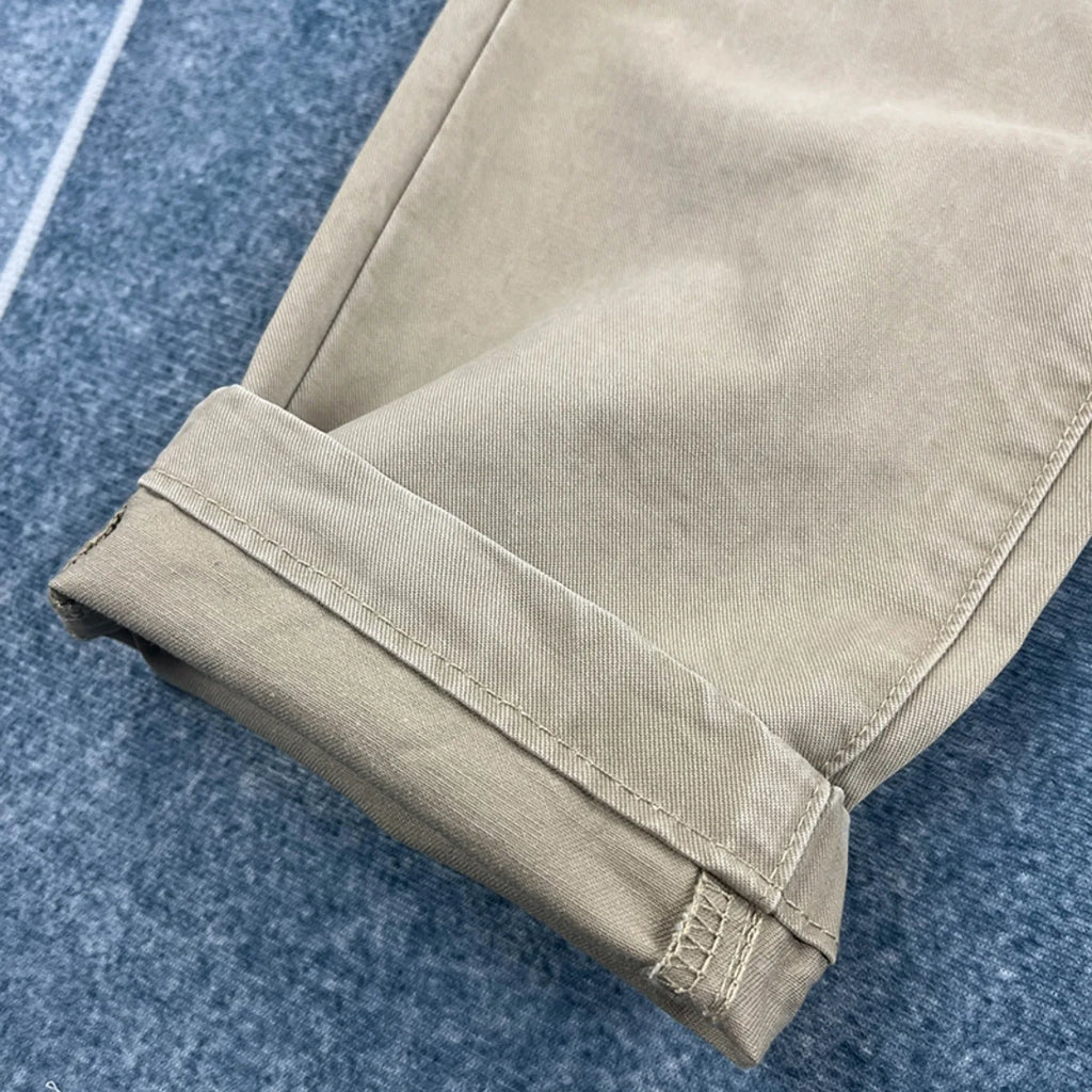 Heavy cotton straight leg casual pants men's American vintage to do old washed cargo pants