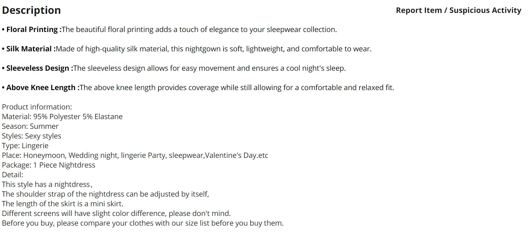 Women Nightwear Home Clothes Sexy Black Floral Printing Nightdress Sleepwear Nightshirts Silk Sleepshirts Nightgowns For Woman