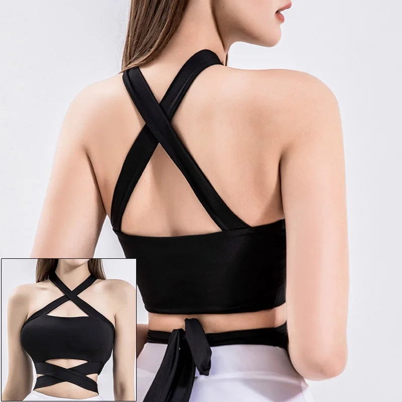 Cloud Hide Black Sports Bra Women Fitness HOT Girl Underwear Push Up Yoga Crop Top Bras Solid Athletic Vest Gym Shirt Sportswear