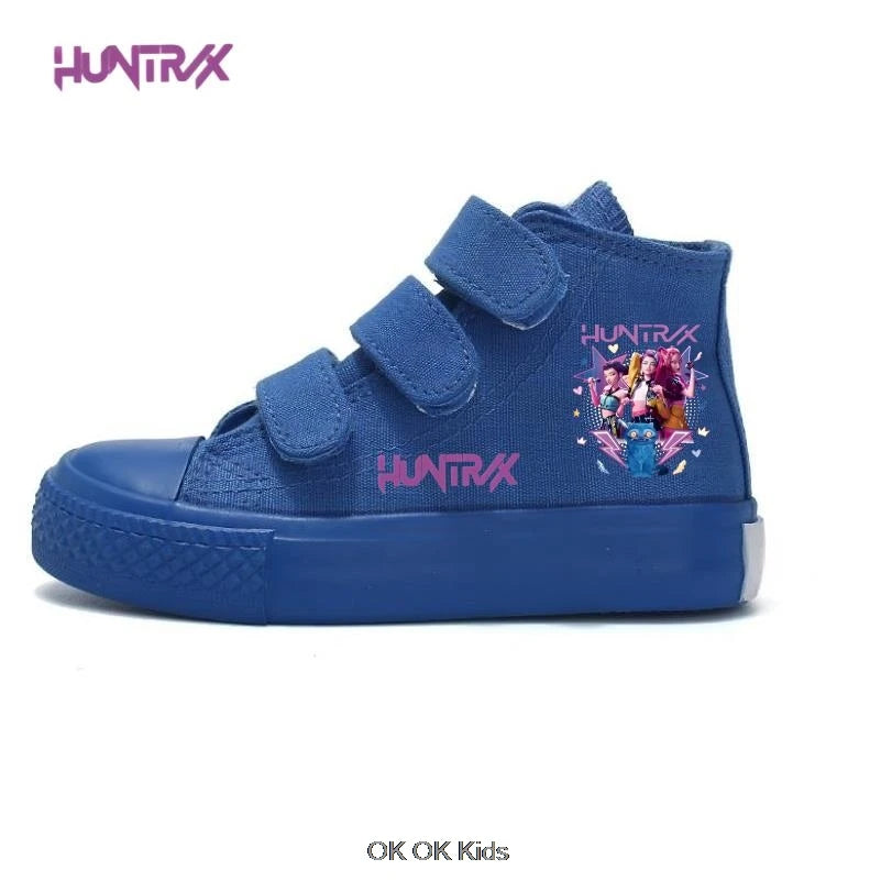 Hot KPop Demon Hunters Rumi Children's Canvas Shoes High-Top For Girl Kids Sneakers Breathable Sports Shoes Student Tennis Shoes