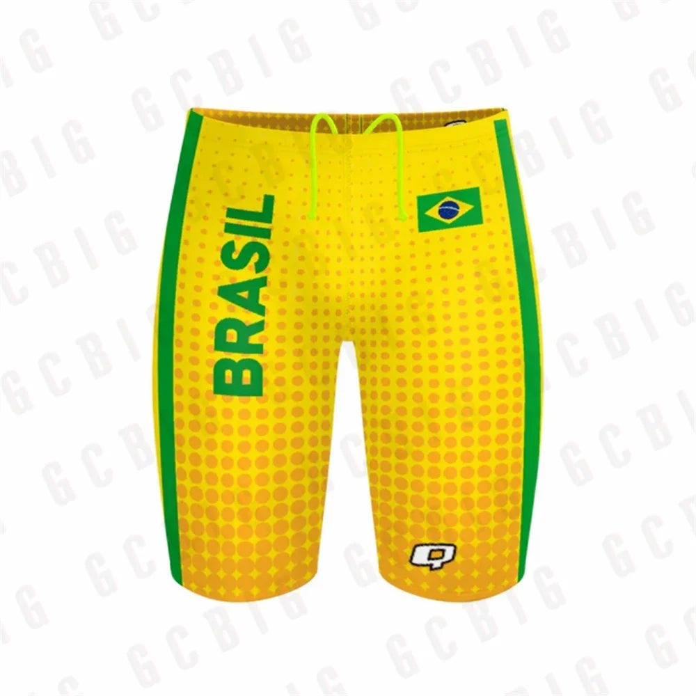 Mens Summer Trunks Swimwear Training Swim Shorts Trunks Swimsuits Boy Jammers Sports Surf Shorts Beach Volleyball Swimming Pants