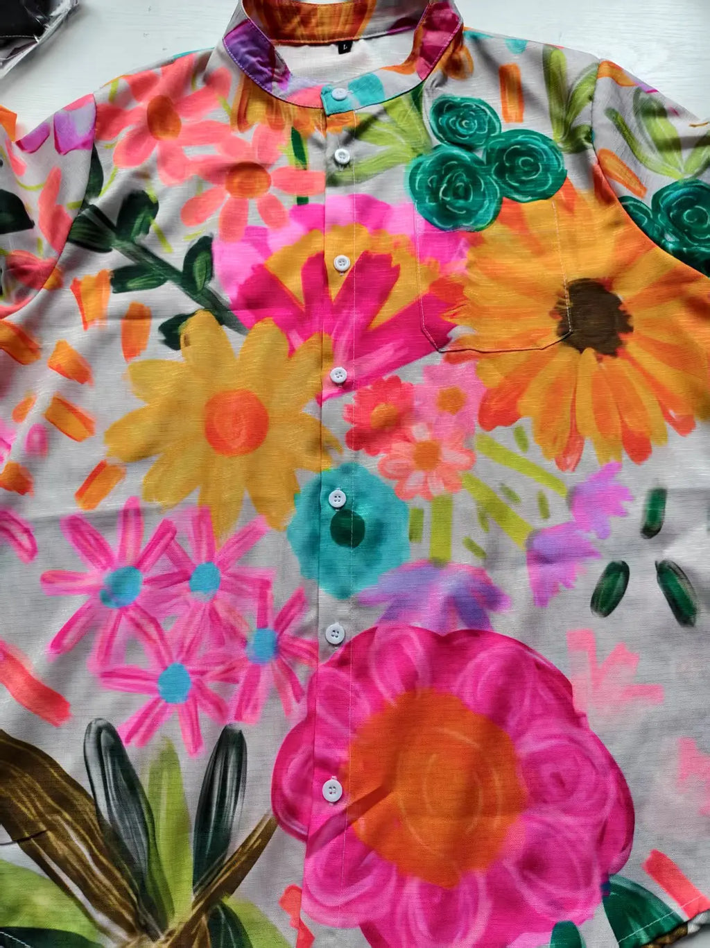 Men's Short Sleeve Collar Shirt Casual Shirt Summer Clothing Black & White Plus Size Brand New Clothing Top