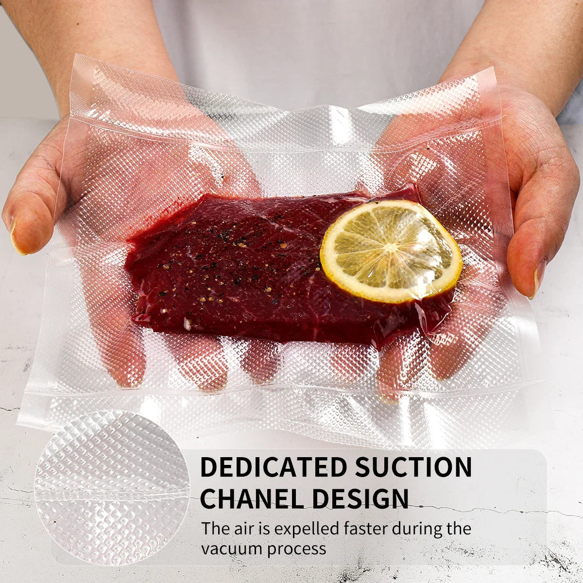 Vacuum Sealer Bags Roll Food Storage Sous Vide Kitchen Packaging 12-30cm Width 5m Length Airtight Freshness Bags