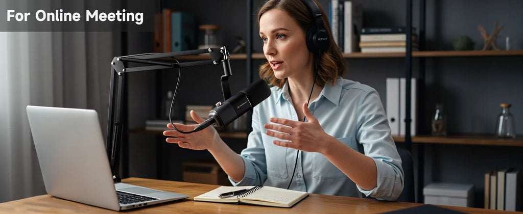 NearStream USB XLR Dynamic Microphone Boom Arm Professional PC Mic for Gaming Studio Set Podcast Recording Streaming Microphone