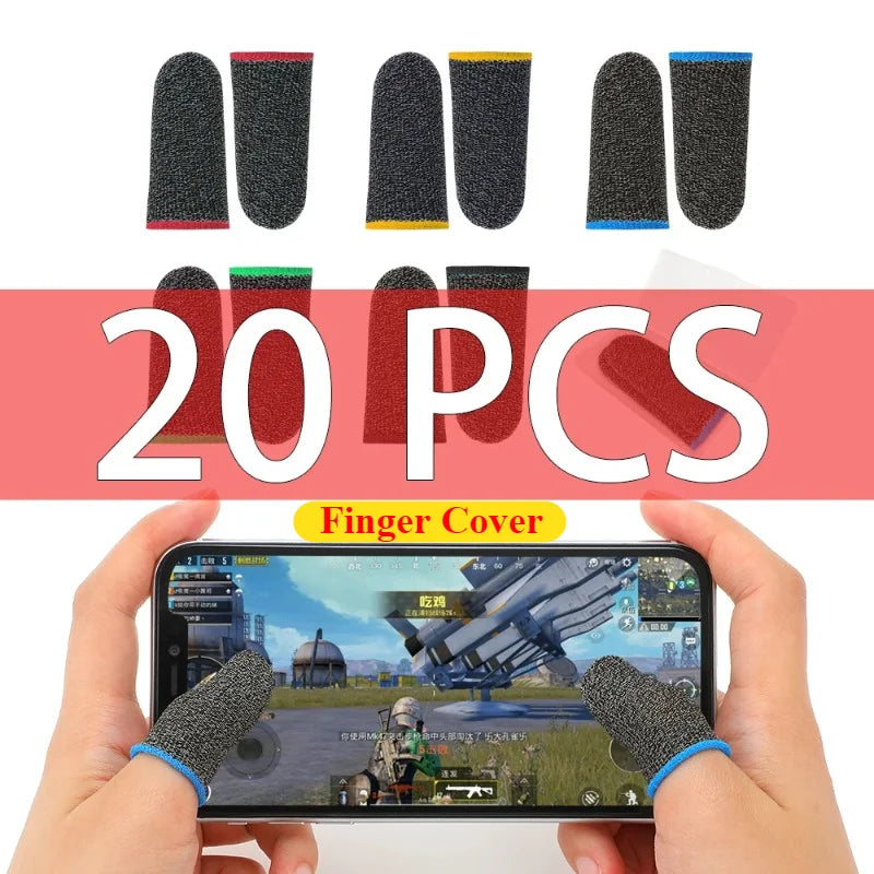 20Pcs New Finger Cover Game Controller Suitable For PUBG Anti Sweat Scratch Touch Screen Game Finger Thumb Cover Glove