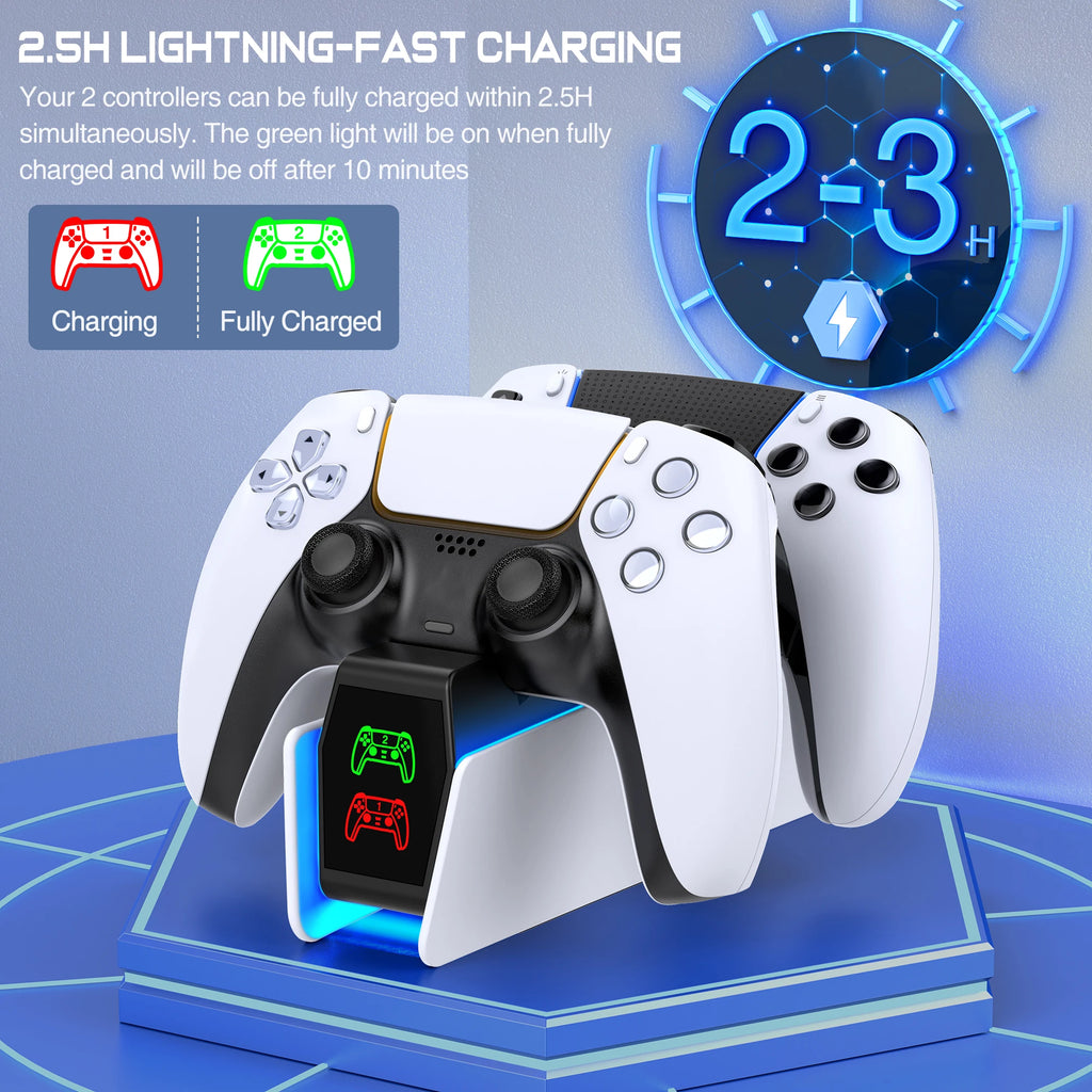 Controller Charging Station For PlayStation 5 Dual Fast Charger LED Indicator Charging Stand Docking Station ps5 accessories
