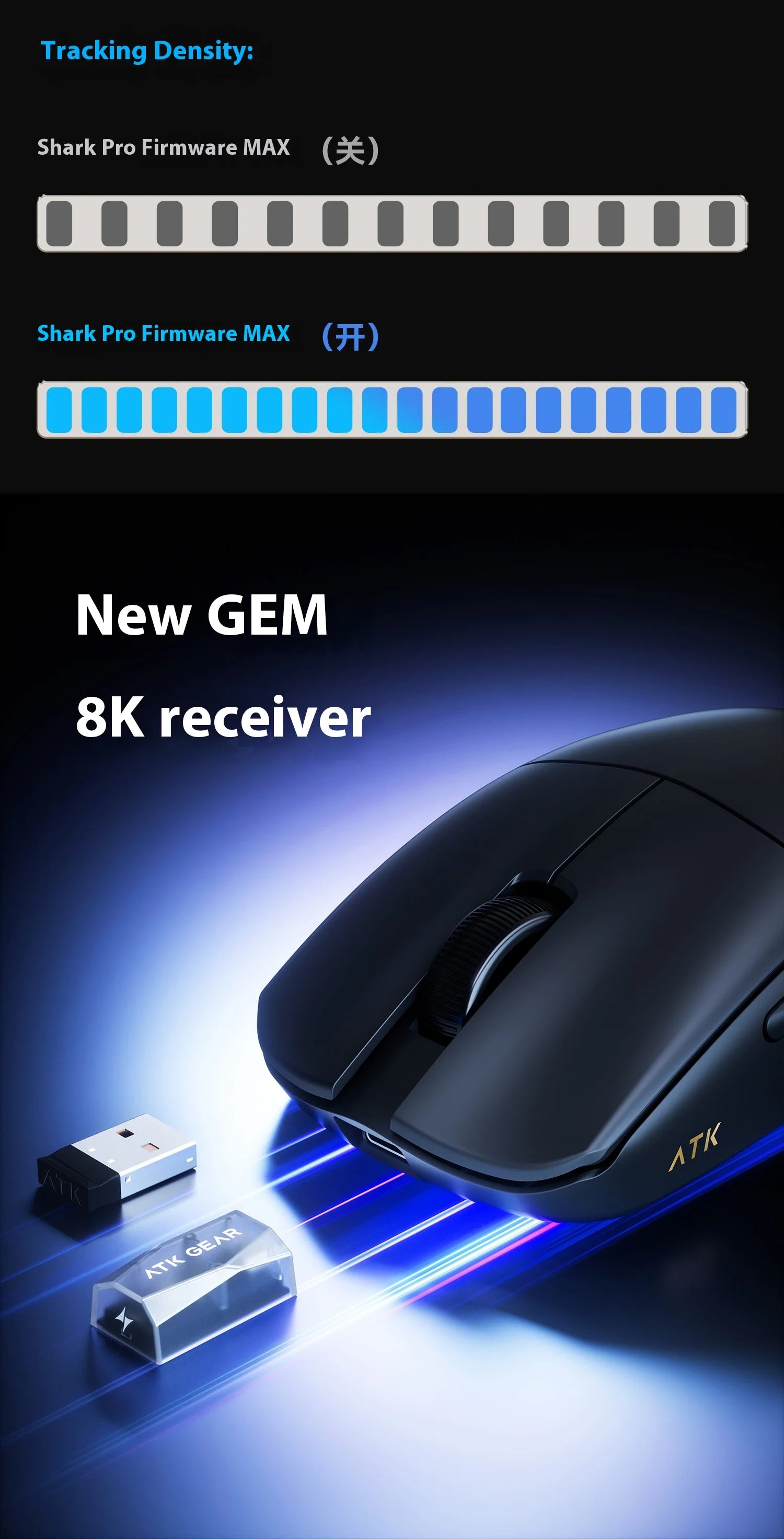 ATK F1 V2 Ultra MAX Gaming Mouse Wireless Tri-mode PAW3950 Double 8k Lightweight Ergonomics Esports Mouse Custom PC Accessory