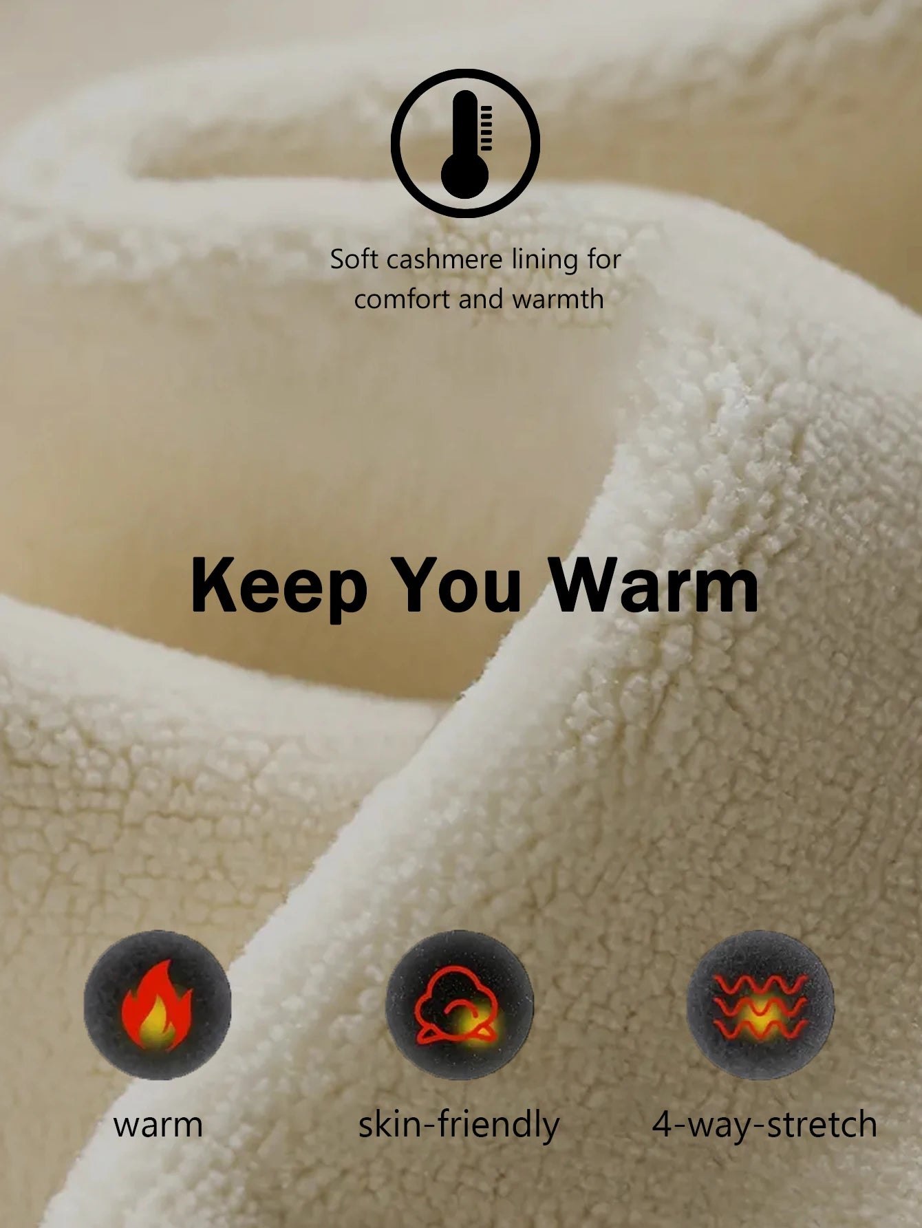 1 pair of women's black wool lined bell bottom pants - winter thick pants with plush lining, warm tight pants with plush lining