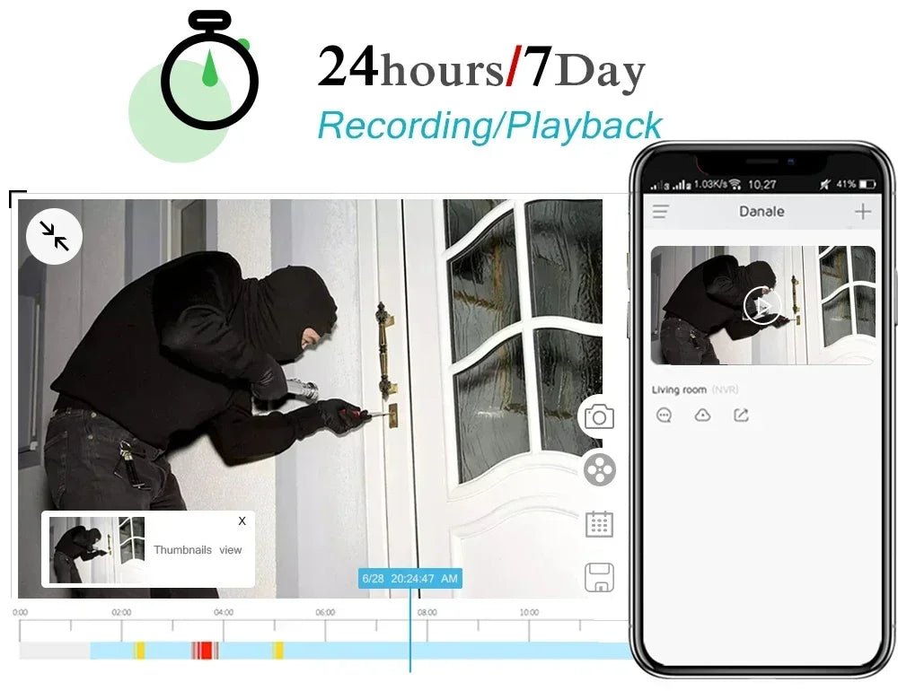 8MP 4K Dual Lens POE IP Camera PTZ Dual Screens Smart Home 360° Wired Video Surveillance IP Camera Motion Detection CCTV ICsee