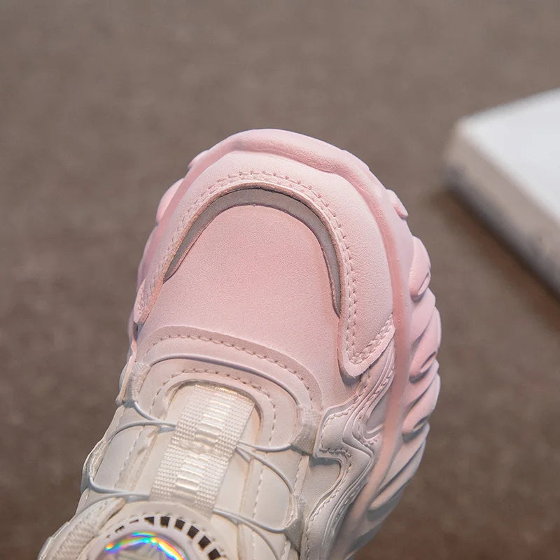 Autumn Leather Fashionable Sports and Leisure Shoes for Students, Anti Slip and Breathable Children's Shoes,Dad Shoes kids shoes