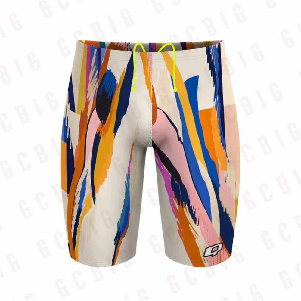 Mens Summer Trunks Swimwear Training Swim Shorts Trunks Swimsuits Boy Jammers Sports Surf Shorts Beach Volleyball Swimming Pants