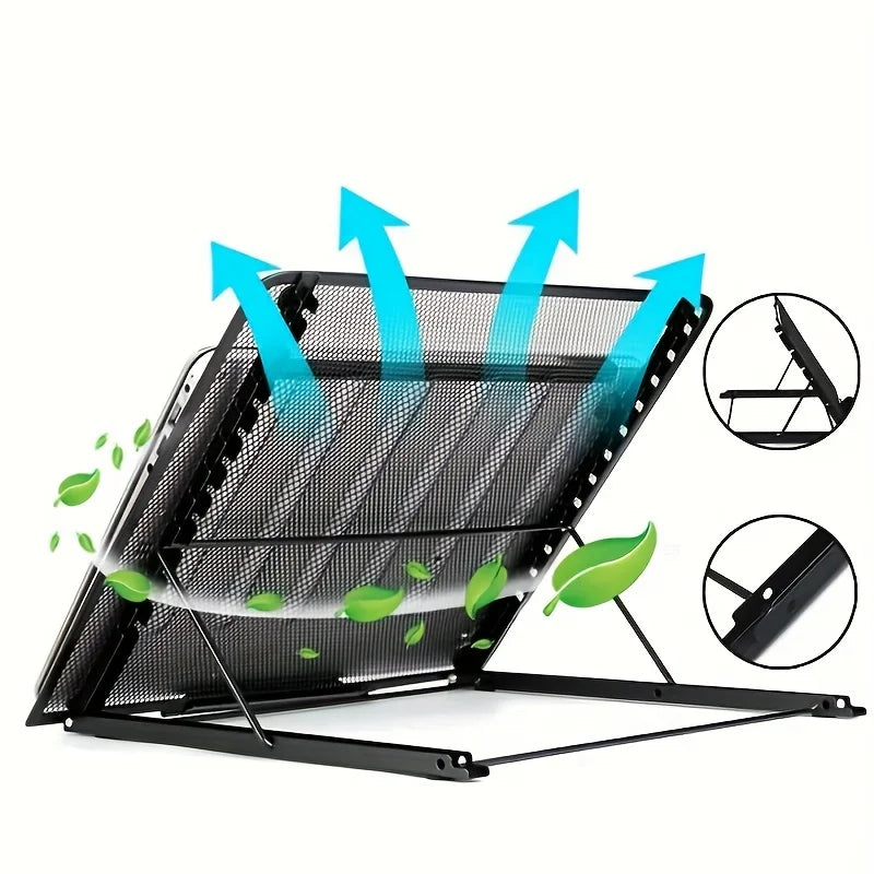 1 adjustable metal laptop folding stand base, foldable light box light stand, adjustable.