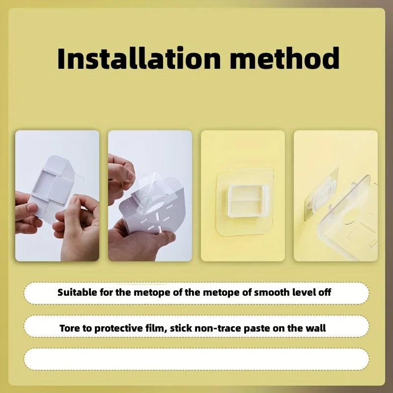 1/2pcs Adhesive Monitor Floating Shelf Security Cameras Baby Monitors Non-Drilling Wall Shelf Office Home Decor Bathroom Storage