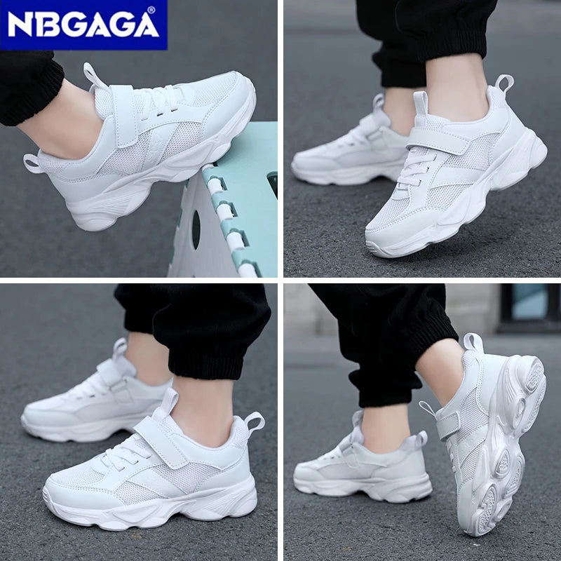 Children's Fashion Sports Shoes Breathable Student Black School Walking Shoes Anti-skid Boys& Girls Casual Running Sneaker