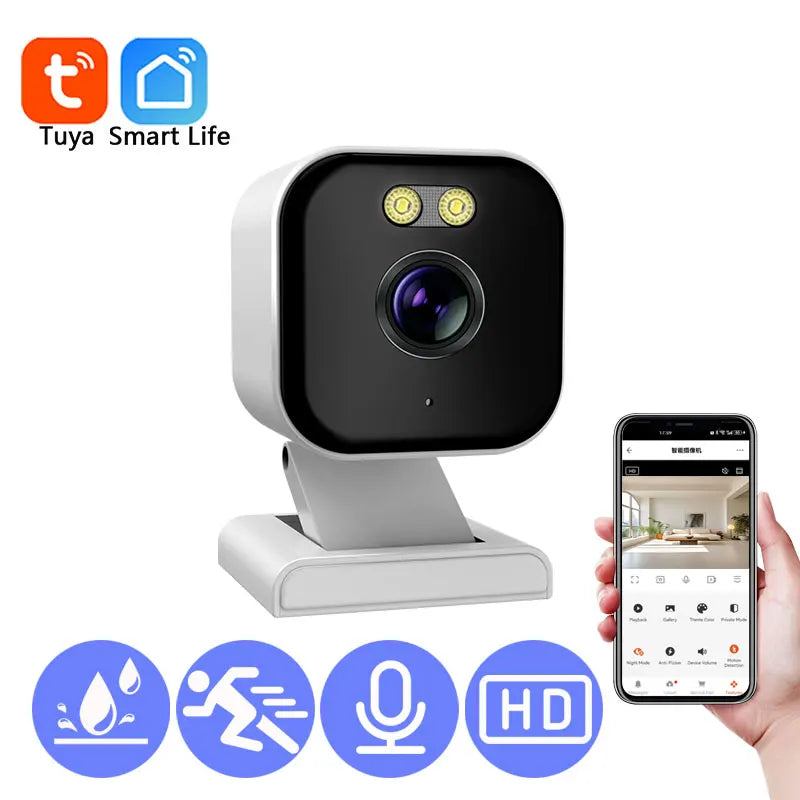 WiFi Tuya Camera Smart Home Security Camera 4MP HD Color Night Baby Monitor Two Way Audio Video Surveillance Security