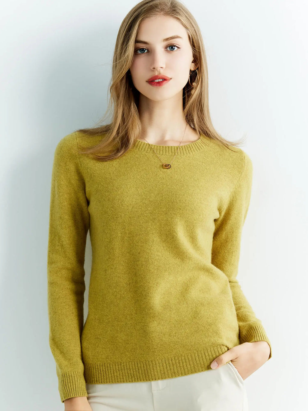 Knitwears Wool Sweaters 100% Merino Wool Knitted Cashmere Sweater Women Spring O-Neck Knit Pullovers Jumpers Clothing Top Female