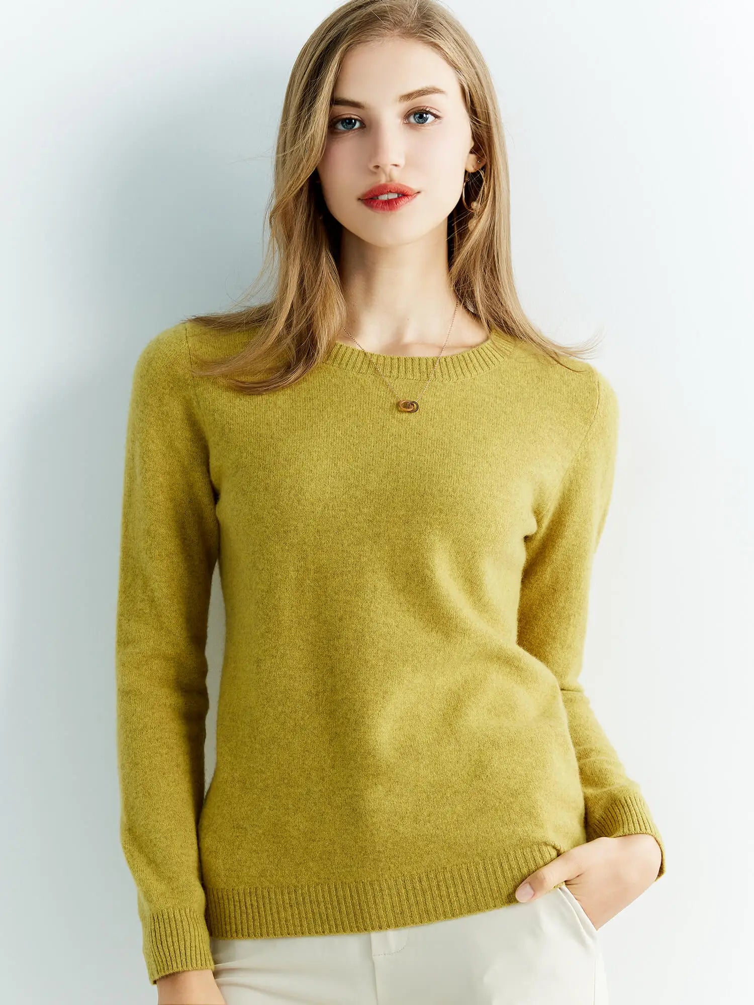 Knitwears Wool Sweaters 100% Merino Wool Knitted Cashmere Sweater Women Spring O-Neck Knit Pullovers Jumpers Clothing Top Female