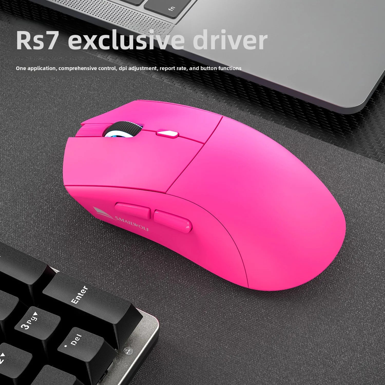 SMAILWOLF RS7 Tri-Mode Wireless Bluetooth Gaming Mouse - PAW3311 Chip Universal for Desktops & Laptops
