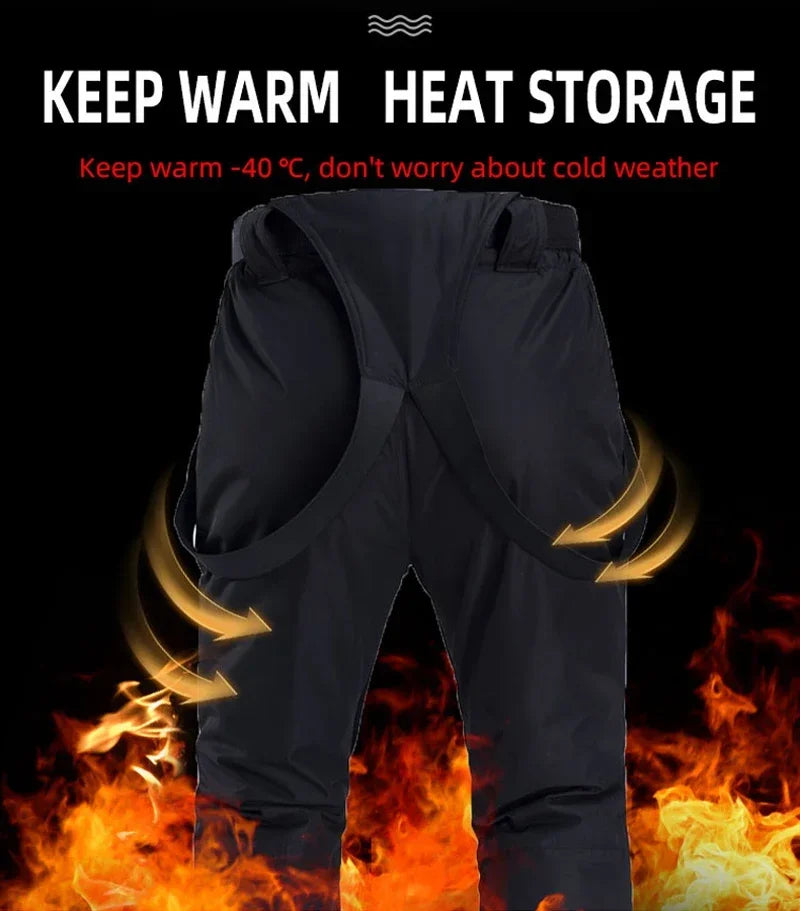 New Winter Ski Pants Men Outdoor Mountain Windproof Waterproof Ski Snowboard Pants Warm Snow Male Trousers Brand