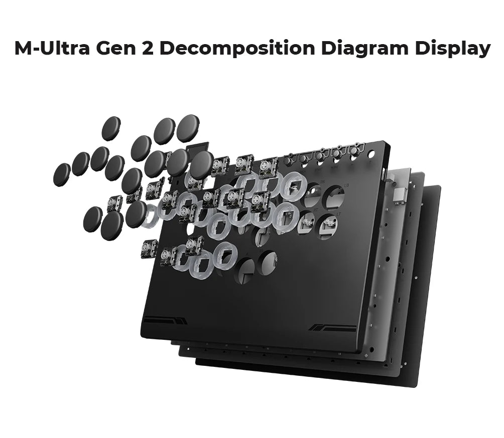 Haute42 M-Ultra Gen 2 Aluminium Alloy Leverless Hitbox Controller  For PC/ Ps4 / ps5/Steam Stickless Arcade Stick Controller