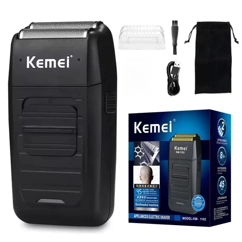 Kemei KM-2797 KM-1102 Professional Electric Hair Clipper Kit Rechargeable Hair Trimmer Shaver for Men USB Charging Beard Razor